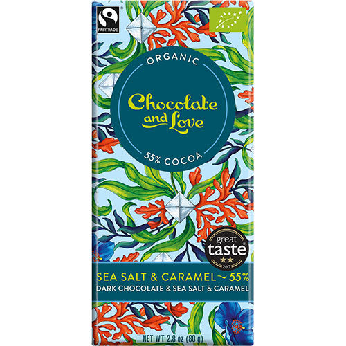 Sjokolade Sea Salt & Caramel 55% Øko fra 