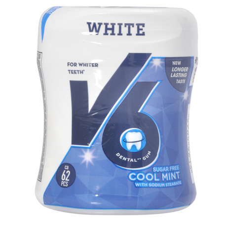 V6 White Cool Mint Tyggegummi