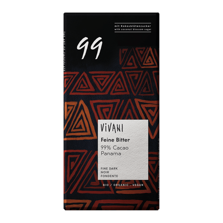 Vivani Mørk Sjokolade 99 % | 80 g