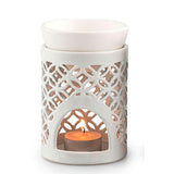 Duftlampe Hvit Hullmønster fra Urtegaarden