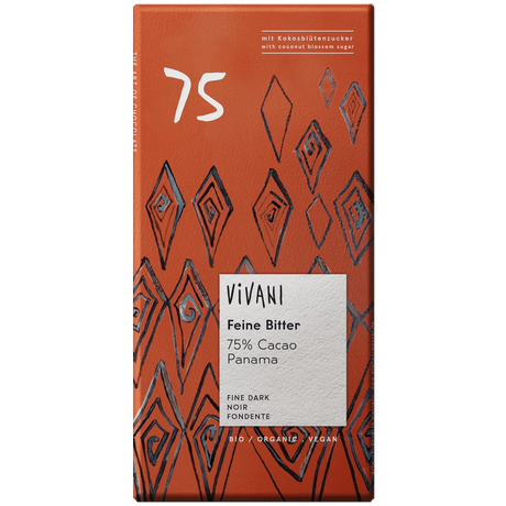 Vivani Panama Mørk Sjokolade 75 % Økologisk | 80 g