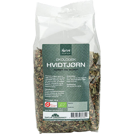 Hagtorn - Hvidtjørn Øko, blad med blomst, Tørket urt