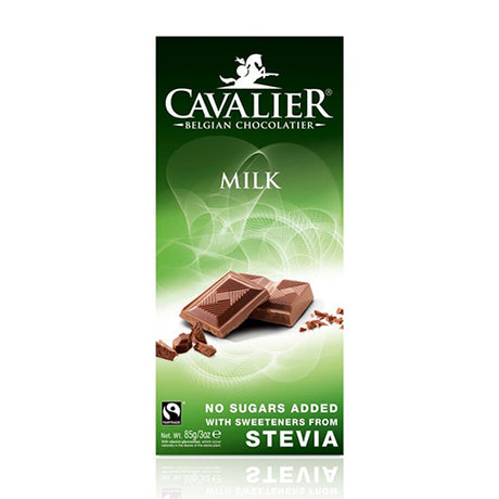 Cavalier Belgisk Melkesjokolade m. Stevia - Fairtrade