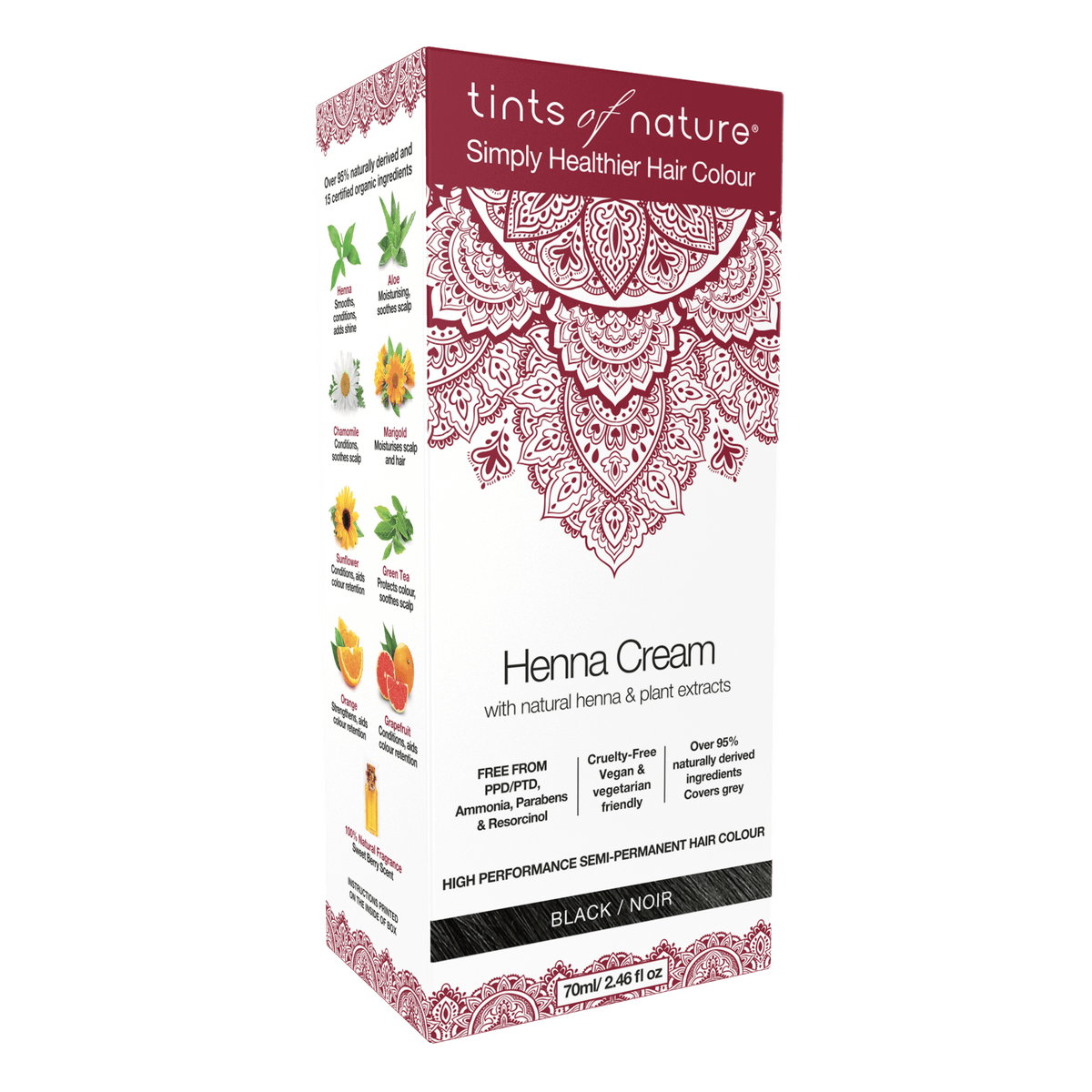 Tints of Nature Henna Hårfarge Krem | Svart