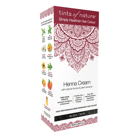 Tints of Nature Henna Hårfarge Krem | Svart