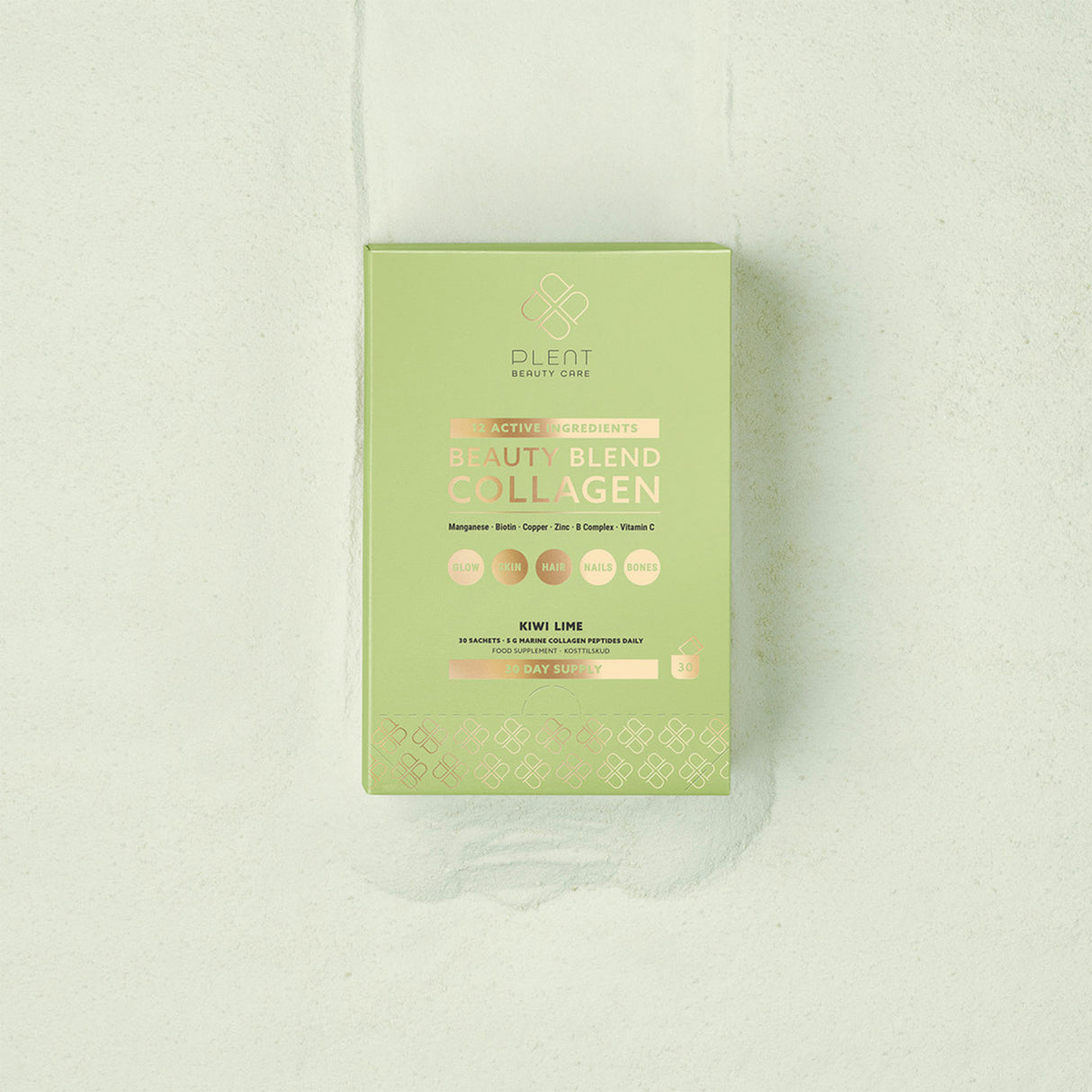 Plent Beauty Blend Collagen 30 x 5 g | Kiwi Lime fra Plent