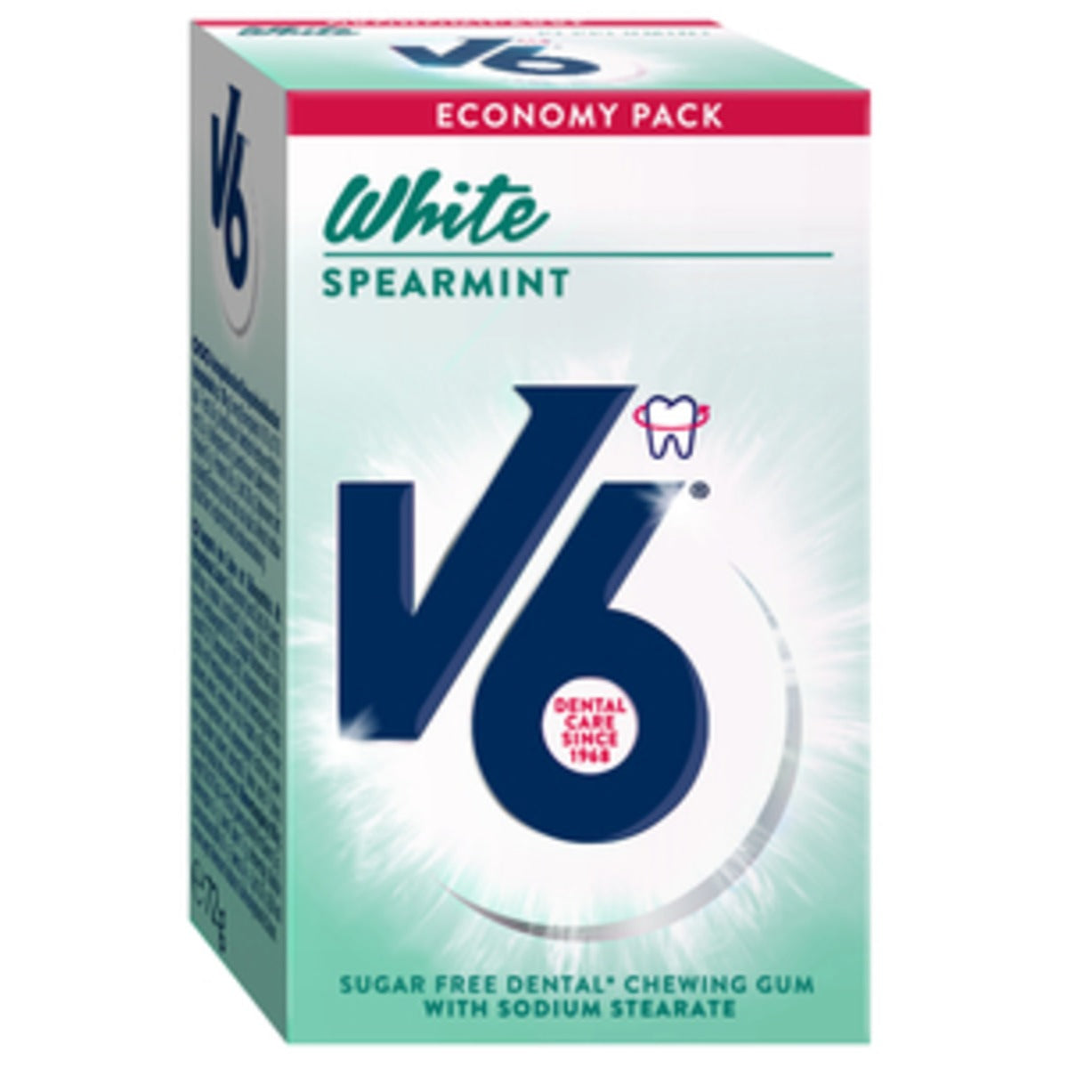 V6 White Spearmint Tyggegummi Sukkerfri