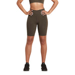 Boody Motivate 8" High-waist Shorts Dark Olive | Str. Xs