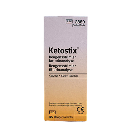 Ketostix Reagensstrimler | 50 stk fra Mecindo.no