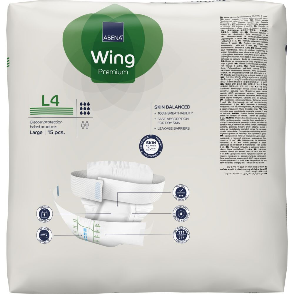 Abena Wing Inkontinensbeskyttelse 4 | 15 stk fra Abena