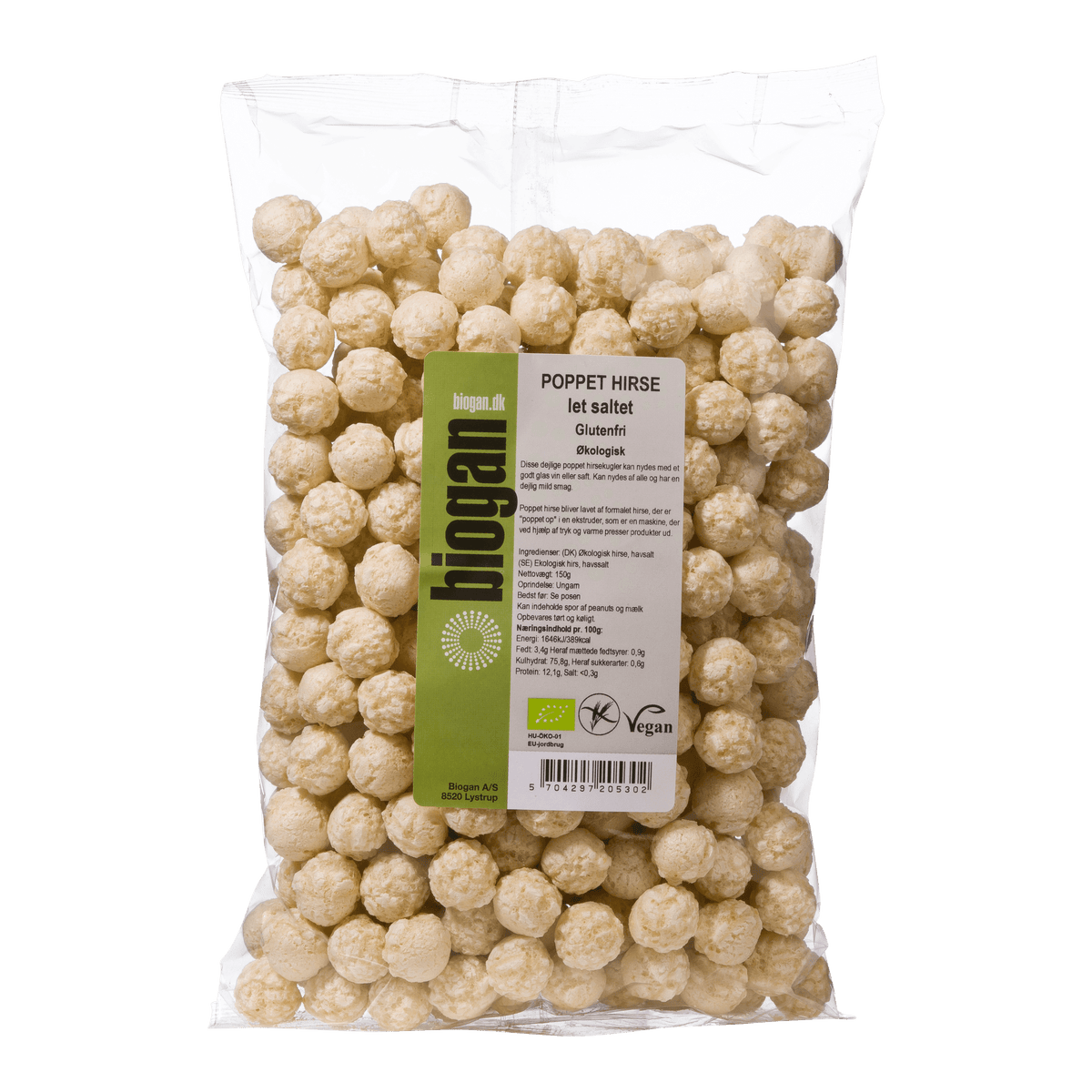 Biogan Glutenfri Poppet Hirse Økologisk | 150 g fra Biogan