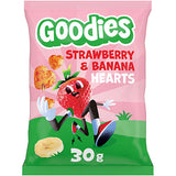 Goodies Sprø Hjerter Maissnacks | Banan & Jordbær fra Goodies