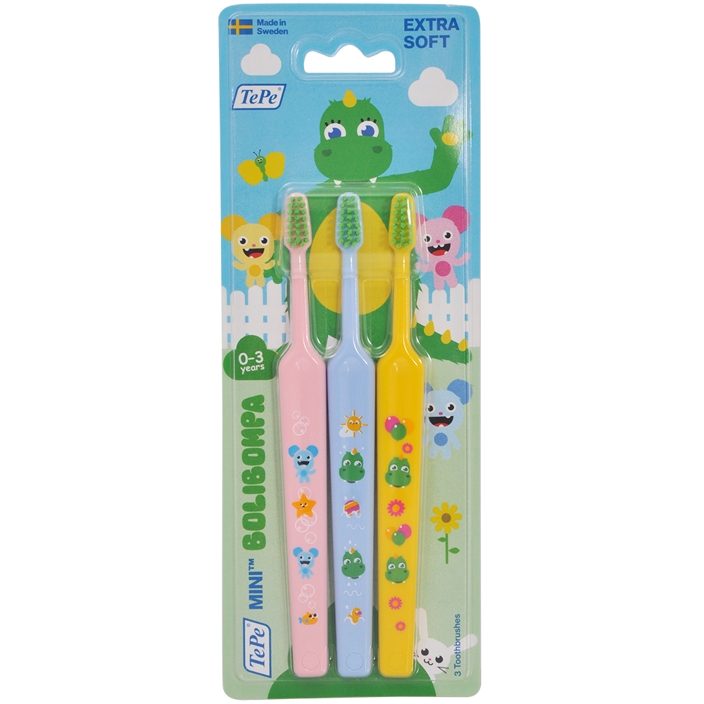 Good Barnetannbørster 0-3 år Mini Extra Soft fra TePe