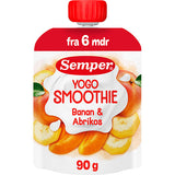 Semper YOGO Smoothie med banan og aprikos fra 6 mnd. | 90 g fra Semper
