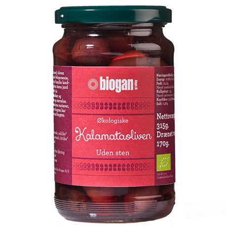 Økologiske Kalamata Oliven U. Sten