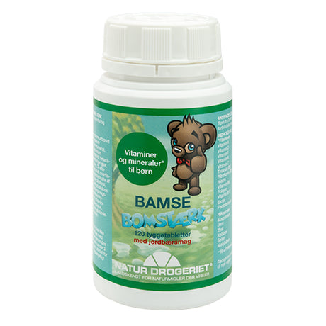 Bamse Bomsterk Barnevitamin m. Jordbærsmak