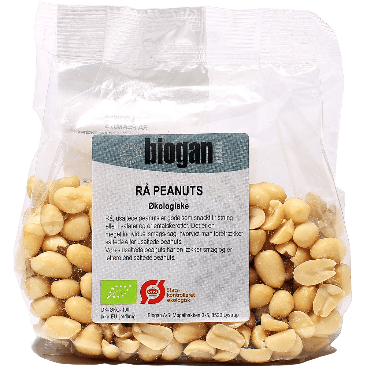 Biogan Rå Peanøtter Økologisk | 200 g
