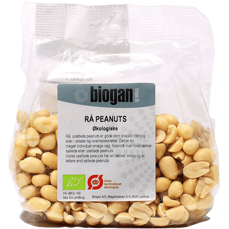 Biogan Rå Peanøtter Økologisk | 200 g