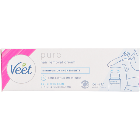 Pure Hair Removal Cream Sensitive Skin Bikini & Underarm.