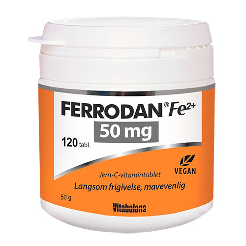 Ferrodan Fe2+ 50 mg ? Sterkt Jerntilskudd