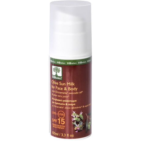 Bioselect Olive Sun Milk For Face & Body Spf 15