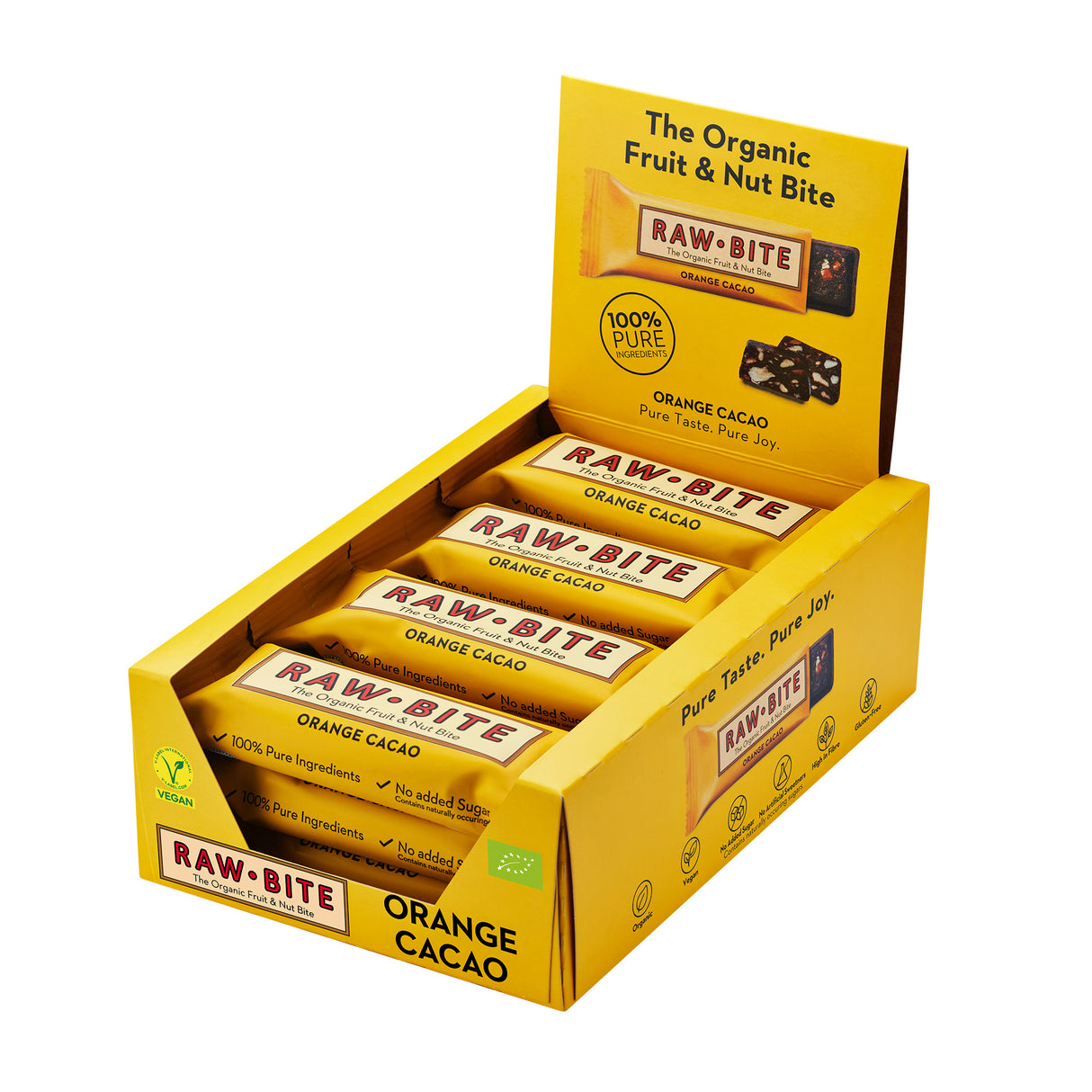 Rawbite Orange Cacao Økologisk 12-Pack