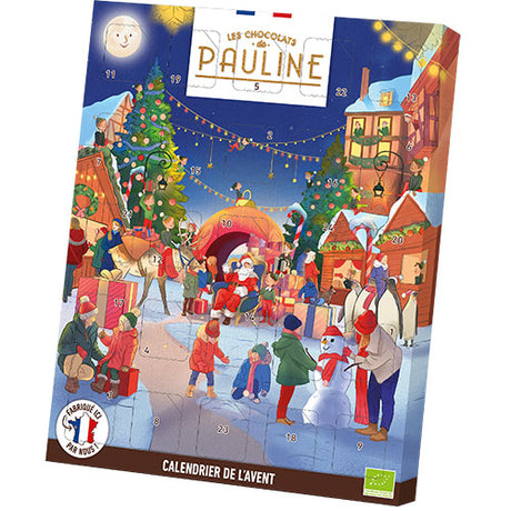 Chokolade Julekalender t. børn Ø fra Les Chocolats de Pauline