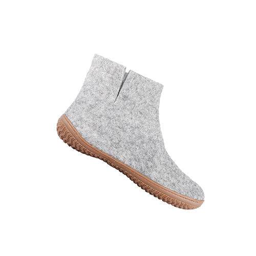SHU`S hjemmesko med gummi sål - Light Grey 46