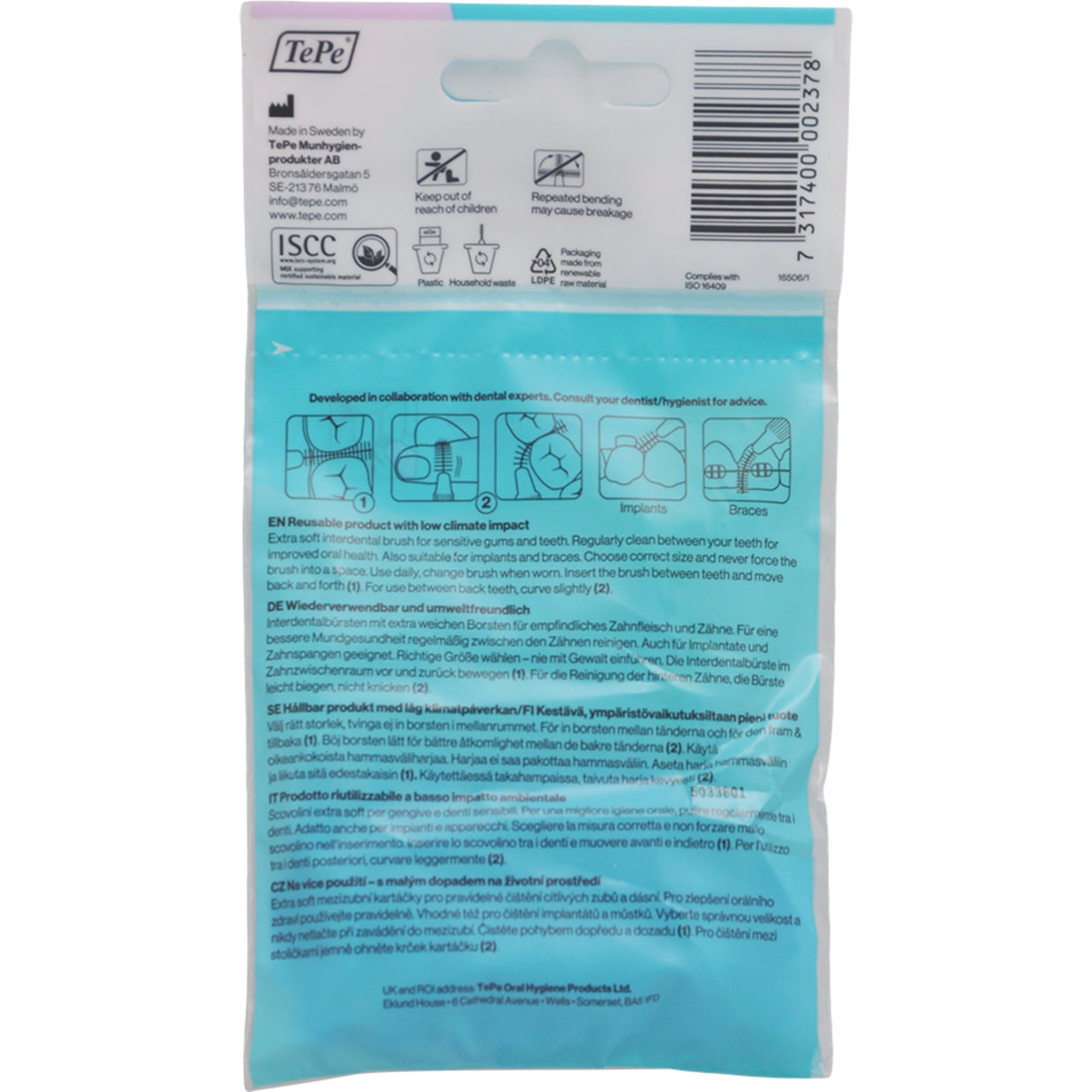 Mellomromsbørste X-Soft Lilla 1,1 mm