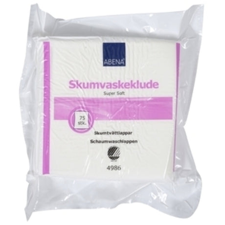 Skumvaskekluter, 19x19cm x 2,8mm, supermyke, engangs