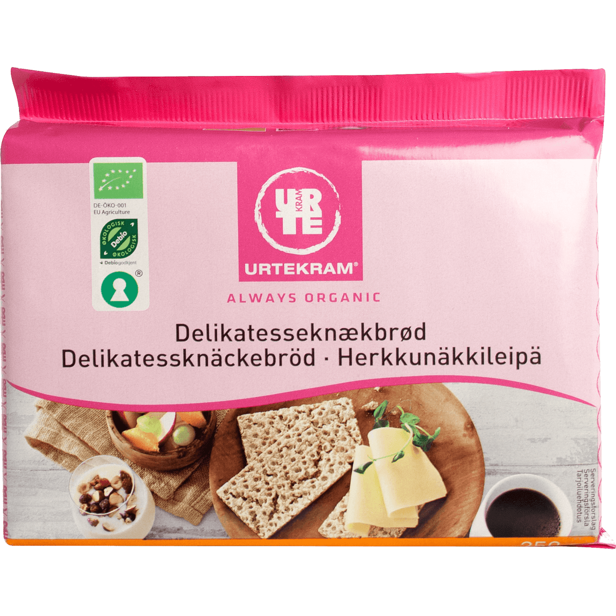 Urtekram Delikatesse Knekkebrød Økologisk | 250 g