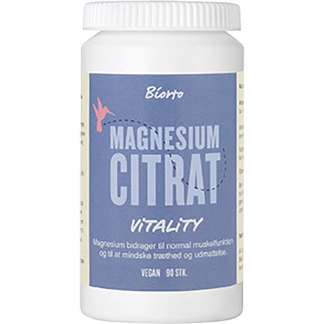 Biorto Magnesium Citrat | 90 kapsler fra Biorto