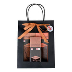 Gourmet Gavepose Oransje Øko med 2 sjokoladeplater samt dragéemandler