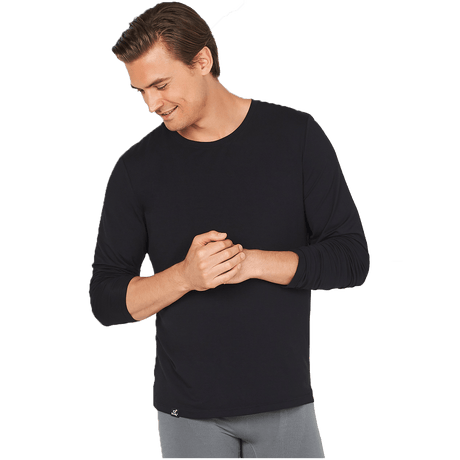 Boody Men’s Long Sleeve Crew Neck T-Shirt Svart | Str. M