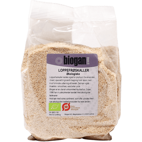 Biogan Loppefrøskall Økologisk og Glutenfri (Psyllium) | 200 g fra Biogan
