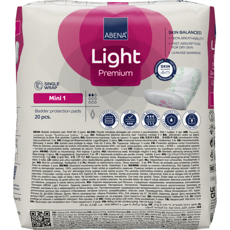 Light Mini 1, Kroppsformat Inkontinensskydd med tejp, Premium