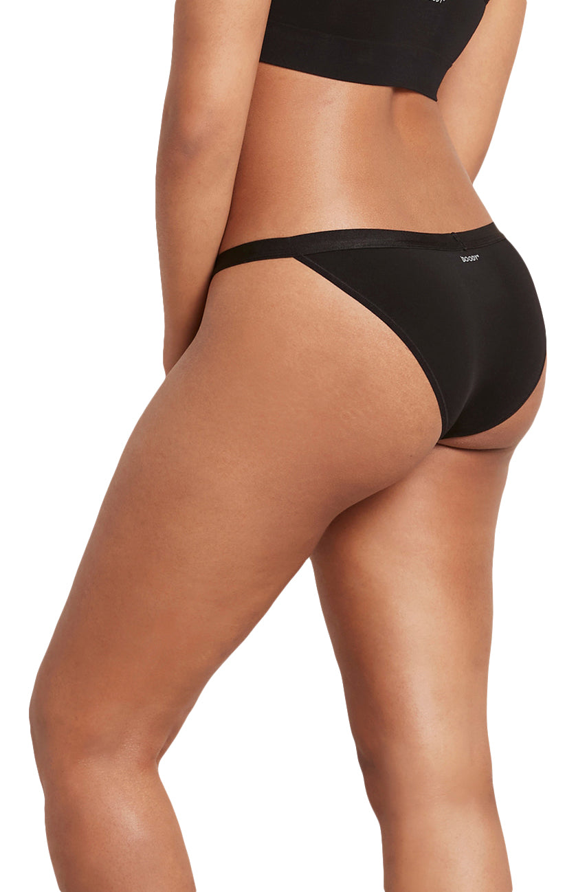 Bambus Truser Hi-Cut Bikini Svart