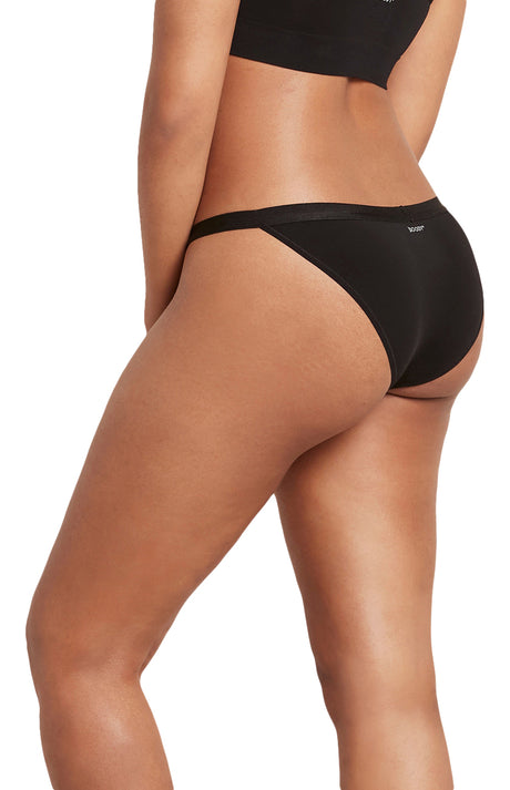 Bambus Truser Hi-Cut Bikini Svart