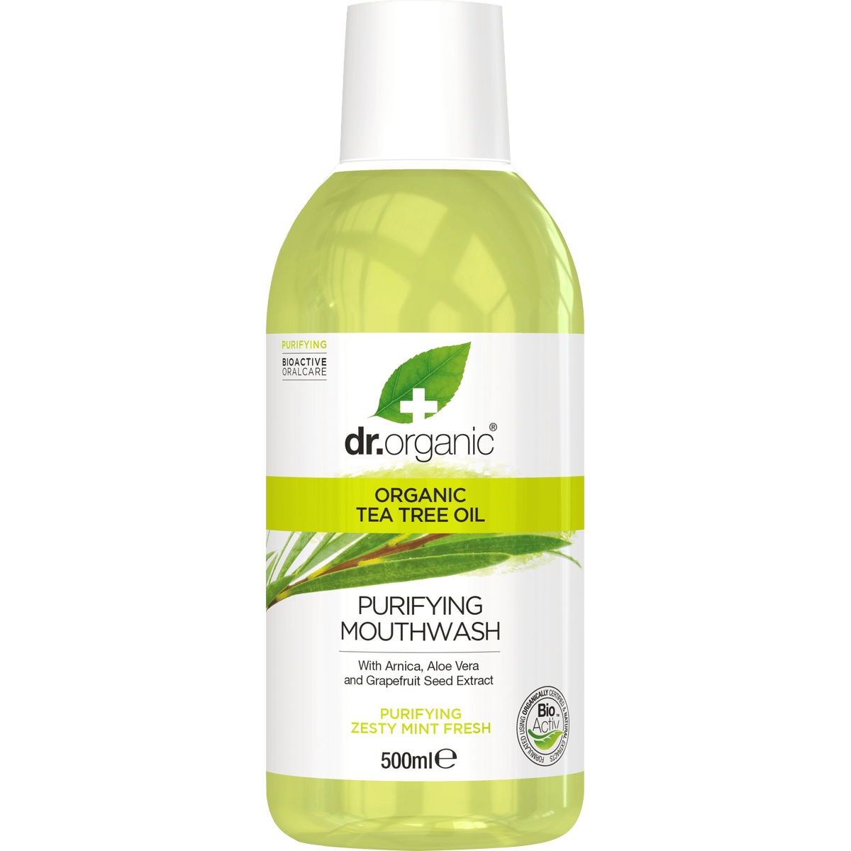 Dr. Organic Tea Tree Munnskyll | 500 ml
