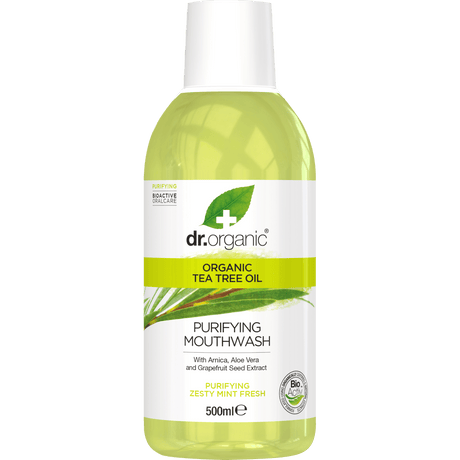 Dr. Organic Tea Tree Munnskyll | 500 ml fra Dr. Organic