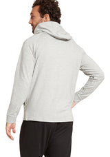 Bambus Menn Pullover Hoodie Lysgrå