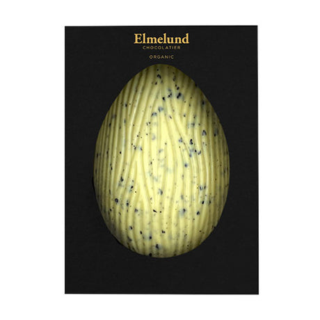 Påskeæg hvid chokolade m. lakrids Ø fra Elmelund