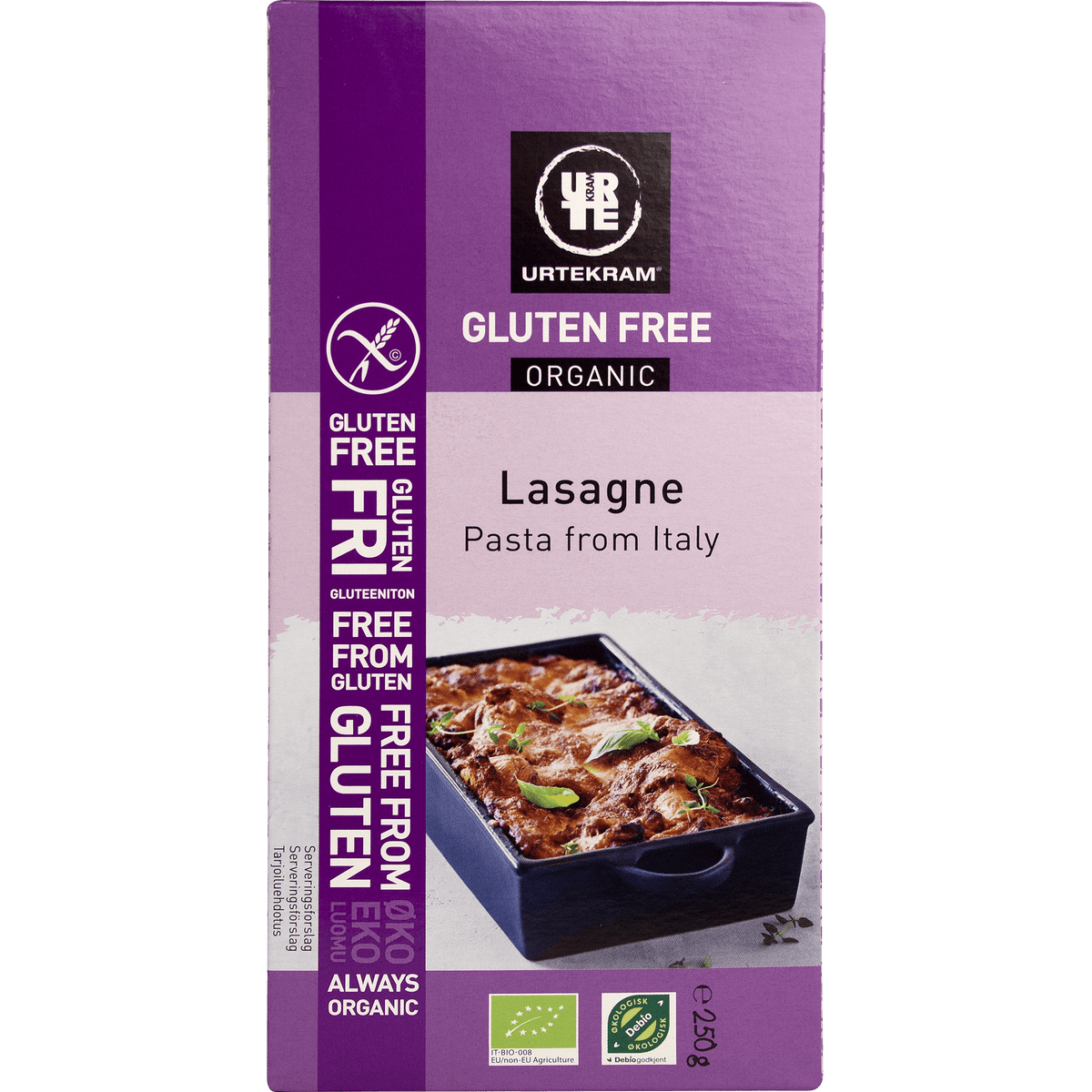 Urtekram Pasta Lasagne Glutenfri Økologisk | 250 g fra Urtekram