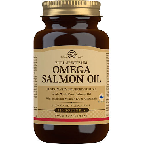 Solgar Full Spectrum Omega Salmon Oil | 120 kapsler