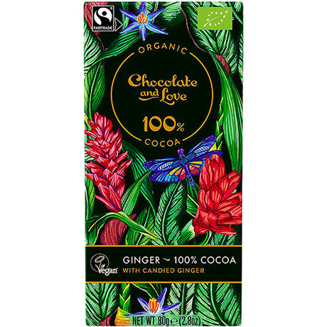 Sjokolade 100% Kakao med Kandisert Ingefær Øko