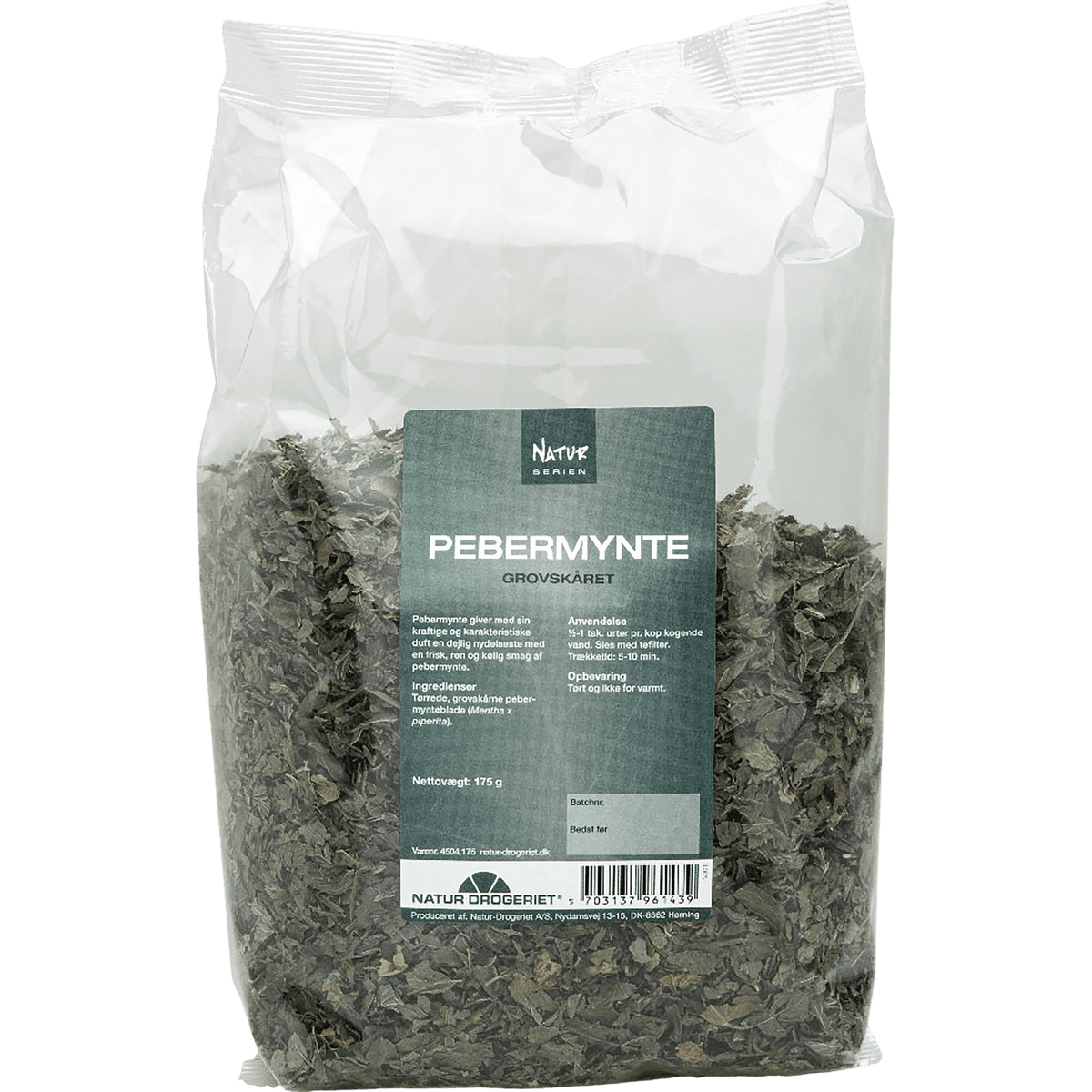 Natur-Drogeriet Grovt Skåret Peppermynte | 175 g fra Natur-Drogeriet