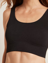 Bambus BH Ribbed Seamless Svart