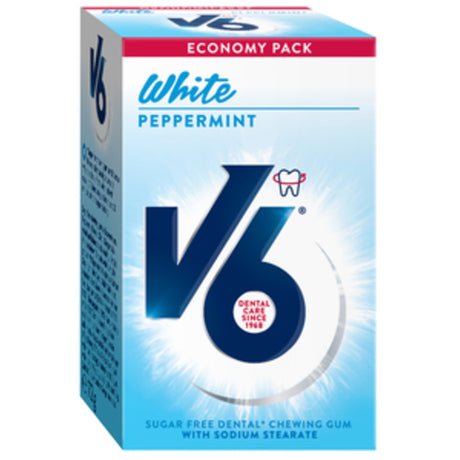 V6 White Peppermint Tyggegummi Sukkerfri