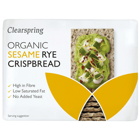 Clearspring Rugknekkebrød M. Sesam Økologisk | 200 g
