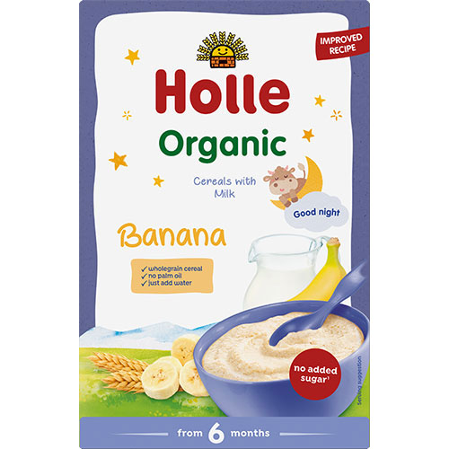 Fullkornsgrøt med melk og banan Øko